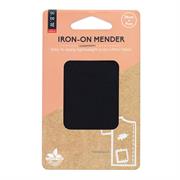Lightweight Iron On Mender, Black, 24 x 9cm